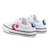 Converse Unisex Kids Star Player 3V Low Shoe - White/University Red/Blue