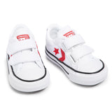 Converse Toddlers Star Player 2V Low Lifestyle Shoe - White/University Red/Blue