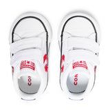 Converse Toddlers Star Player 2V Low Lifestyle Shoe - White/University Red/Blue