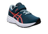 Asics Patriot 12 Ps Kids Running Shoe - Magnetic Blue/Sunrise Red