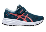 Asics Patriot 12 Ps Kids Running Shoe - Magnetic Blue/Sunrise Red