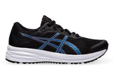 Asics Big Kids (GS) Patriot 12 Running Shoe - Black/ Reborn Blue