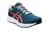Asics Patriot 12 Big Kids (GS) Running Shoe - Magnetic Blue/Sunrise Red