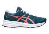 Asics Patriot 12 Big Kids (GS) Running Shoe - Magnetic Blue/Sunrise Red
