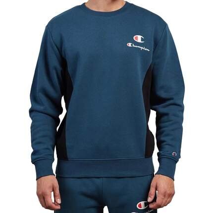 Champion Mens Sps Panel Crew Jumper - Blue/Black