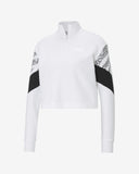 Puma Womens Rebel Half Zip Crew - White