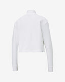 Puma Womens Rebel Half Zip Crew - White