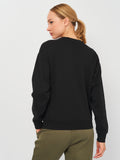 Puma Womens Essential Fleece Metallic Logo Crew  - Black/Gold