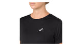 Asics Womens Silver Short Sleeved Top - Performance Black