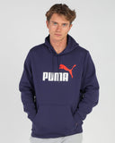 Puma Mens Ess+ 2 Col Big Logo Hoodie - Peacoat