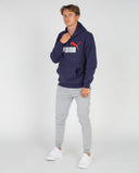 Puma Mens Ess+ 2 Col Big Logo Hoodie - Peacoat