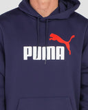 Puma Mens Ess+ 2 Col Big Logo Hoodie - Peacoat