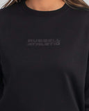 Russell Athletic  Womens Block Logo Crew - Black