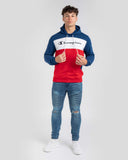 Champion Mens Euro Rochester Hoodie - Blue/White/Red