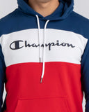 Champion Mens Euro Rochester Hoodie - Blue/White/Red