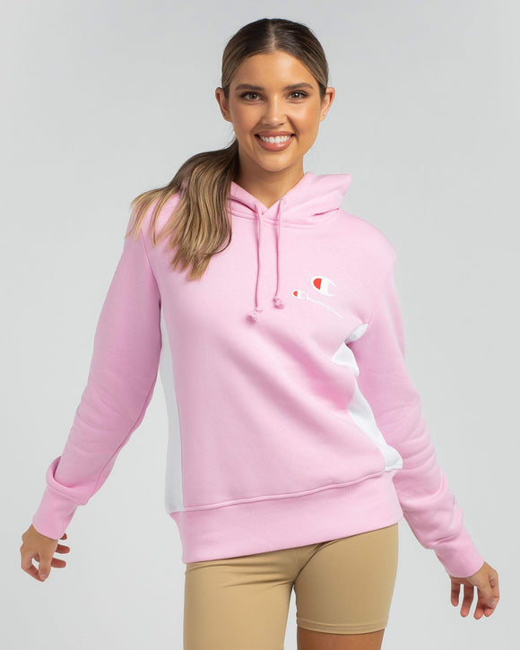 Champion Womens Sps Panel Hoodie - White/Pink