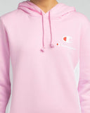 Champion Womens Sps Panel Hoodie - White/Pink