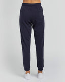 Champion Womens lightweight Terry Colour Block Pant - Navy/White
