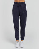 Champion Womens lightweight Terry Colour Block Pant - Navy/White