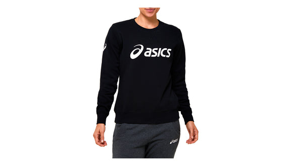 Asics Womens Fleece Crew Neck - Black