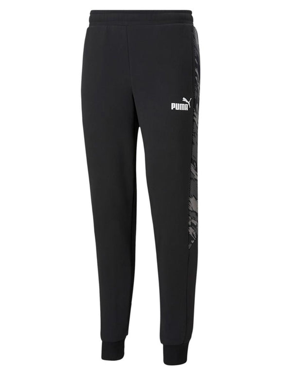 Puma Mens Graphic Sweat Pants  - Black