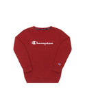 Champion  Kids Script Crew Jumper  - Dusty Clay