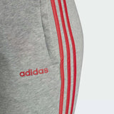 Adidas Womens Essentials 3-Stripes Pants - Grey Heather/Core Pink