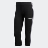 Adidas Womens 3-Stripes 3/4 Tights - Black/White