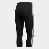 Adidas Womens 3-Stripes 3/4 Tights - Black/White