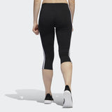 Adidas Womens 3-Stripes 3/4 Tights - Black/White