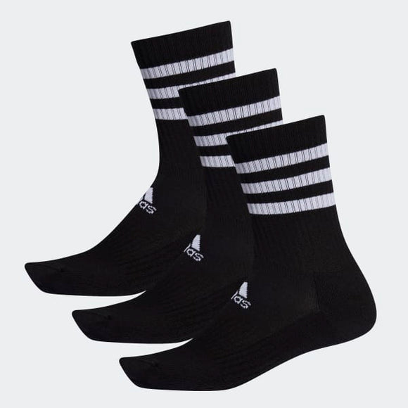 Adidas 3-Stripes Cushioned Crew Socks 3 Pairs - Black