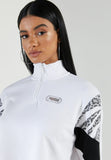 Puma Womens Rebel Half Zip Crew - White