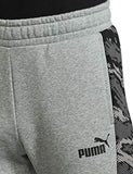 Puma Mens Graphic Sweat Pants  - Medium Grey Heather