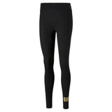 Puma Womens Ess+ Metallic Leggings - Black/Gold