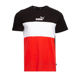 Puma Mens Ess+ Colorblock Tee - Black