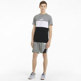 Puma Mens Ess+ Colorblock Tee - Medium Grey Heather
