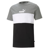 Puma Mens Ess+ Colorblock Tee - Medium Grey Heather