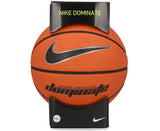 Nike Dominate 8P Size 7 Basketball - Amber/Black/Metallic Platinum