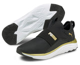 Puma Womens Softride Slip On Shoes - Black/Gold