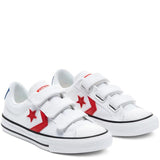 Converse Unisex Kids Star Player 3V Low Shoe - White/University Red/Blue