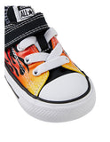 Converse Infant Chuck Taylor Ox All Star Archive Flame 1V Sneakers - Black/Enamel Red/Fresh Yellow