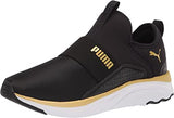 Puma Womens Softride Slip On Shoes - Black/Gold