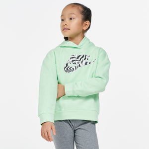 Nike Girls Zebra Electric Zebra Hoodie  - Vapor Green