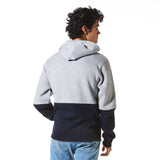 Russell Athletic Mens spliced Boucle Hoodie  - Ink/Ashen Marle