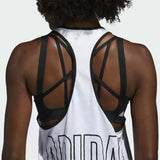 Adidas Women'S Alphaskin Graphic Tank Top - White