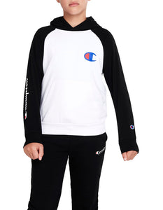 Champion Kids French Terry Hoodie - Black/White