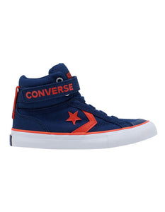 Converse Unisex  Kids Pro Blaze Strap Hi  Top Shoe - Midnight Navy/Bright Poppy/White