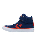 Converse Unisex  Kids Pro Blaze Strap Hi  Top Shoe - Midnight Navy/Bright Poppy/White