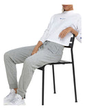 Champion Women lightweight Terry High Waist Cuff Pant - Oxford Heather