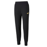 Puma Womens Essential  Metallic Pants - Black/Gold